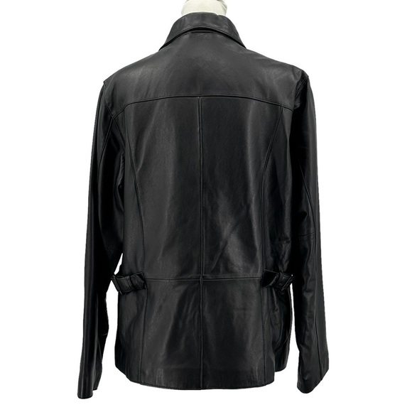 Port Authority Ladies Park Avenue Jacket in Buttery Black Leather Size Large - Picture 4 of 9